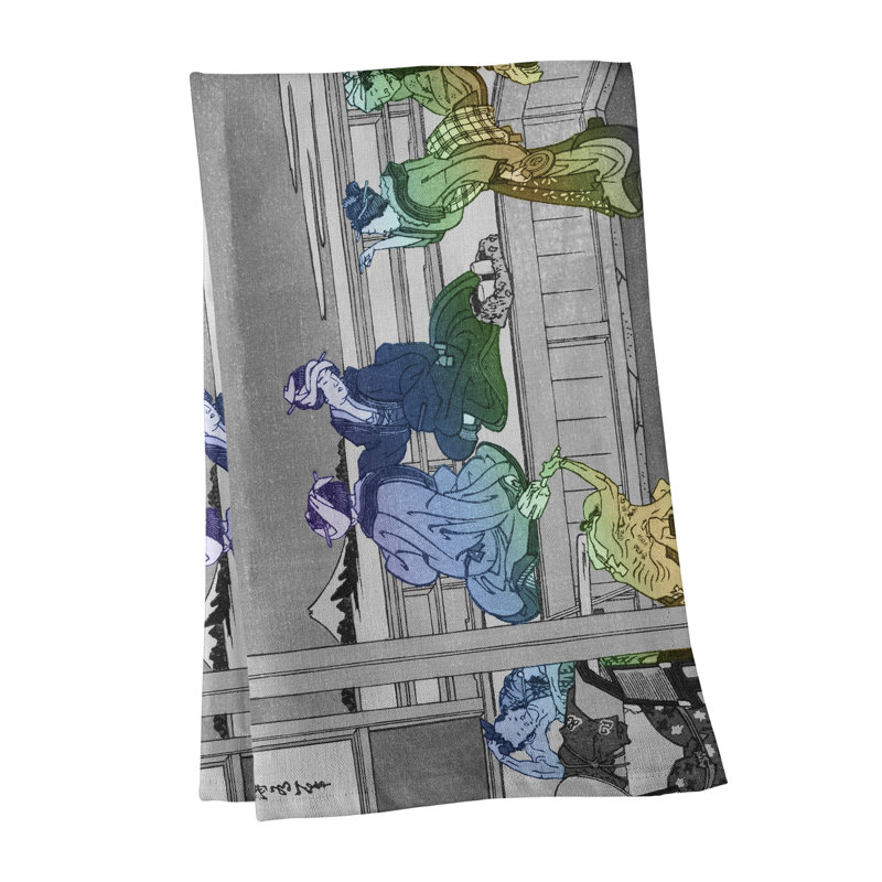 Hague Tea Towel Kitchen Towel, Blue Ombre, Cotton Twill