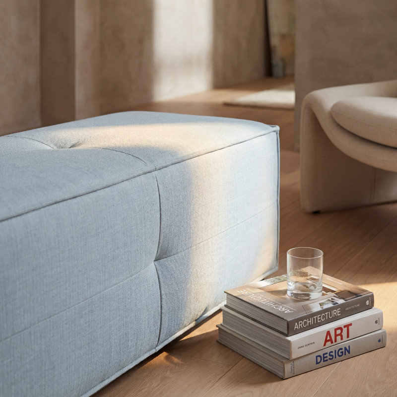 Repose-pieds Andra, Bleu