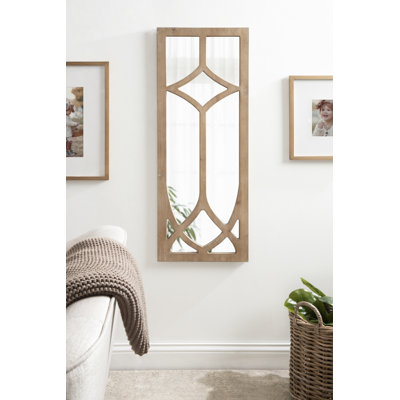 Pierette Framed Wall Mirror 16x42 Natural