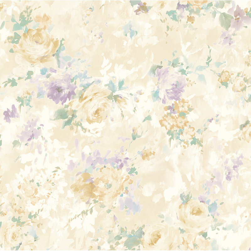 Rouleau de papier peint L 33 pi x l 20,5 po Rosdorf Park, Mauve clair