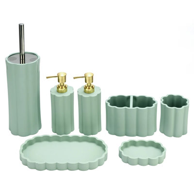 7pc Resin Bathroom Accessories Set