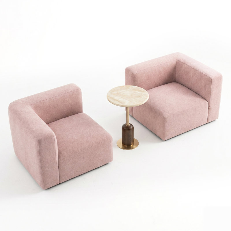  Chaises d'appoint rembourrées Blush