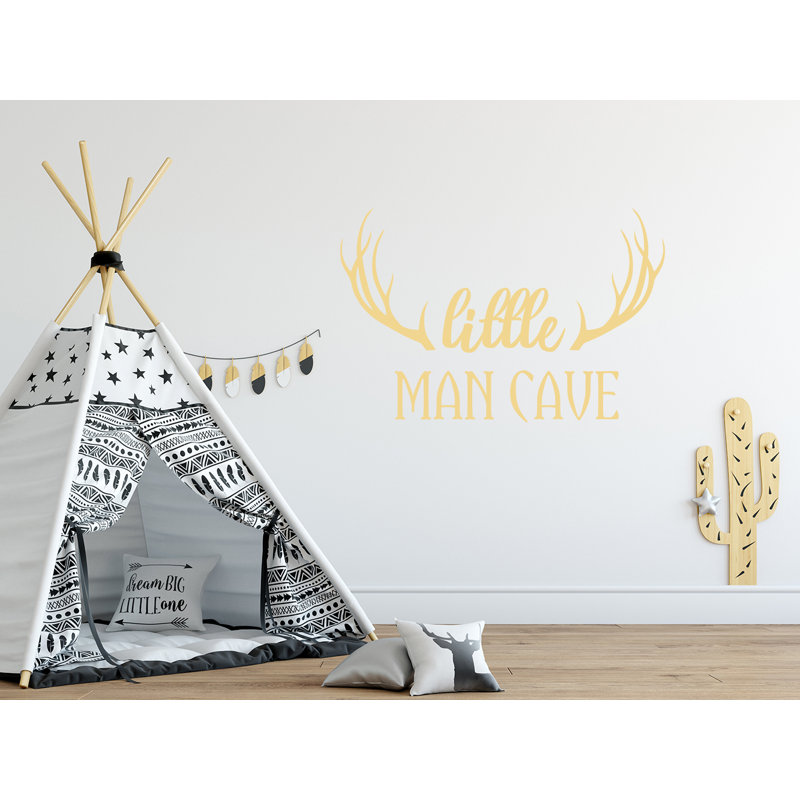 Adhésif décoratif petite chambre «Little Man Cave», Crème