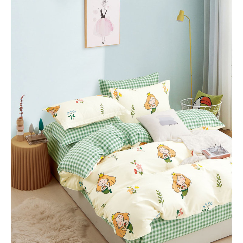 Ensemble d'édredon réversible 100% coton Alter, Édredon grand + 2 taies décoratives