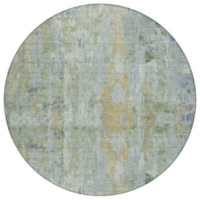 Machine Washable Indoor/Outdoor Chantille ACN2310 Abstract Rug