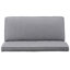 Tissu revêtu de tissu gris de 50 po, structure en bois massif, lin de haute qualité pour un design relaxant et contemporain, confortable pour votre maison, moderne pour améliorer l'esthétique