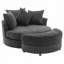 Fauteuil demi-tonneau pivotant à 360 ° avec repose-pieds avec rangement et 4 coussins-287322243