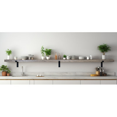 Rayne Red Oak Bracket Shelf