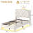 Crown-Style Velvet Upholstered Platform Storage Bed with LED Light Kids Bedroom Furniture-1770923310-1770923311