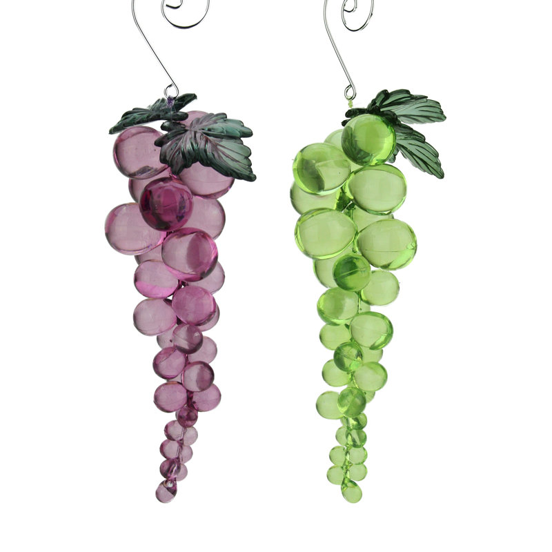 Ornement de Noël en grappe de raisin 7 po Tuscan Winery, Violet
