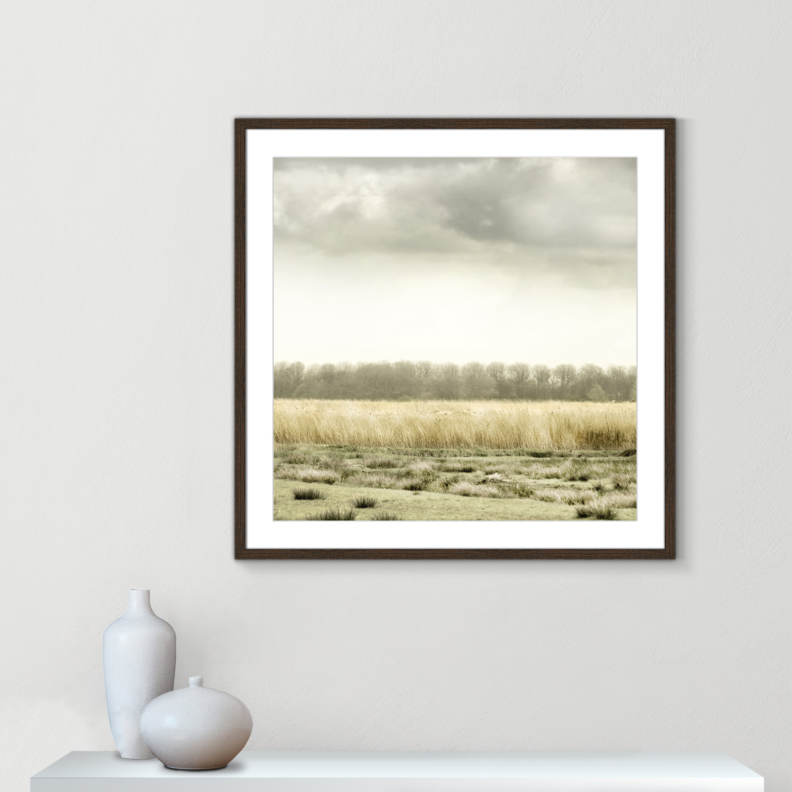 Henri "Meadowland" Print by Danita Delimont, 32" H x 32" W, Walnut Wood Grain