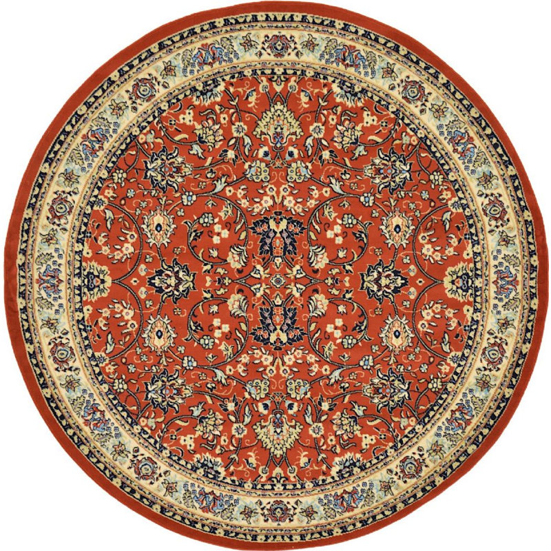 Zayandeh Oriental Indoor Rug, Round 8'