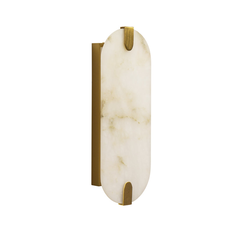 Modern Natural Alabaster Wall Sconce With 3-color Dimmable Led
