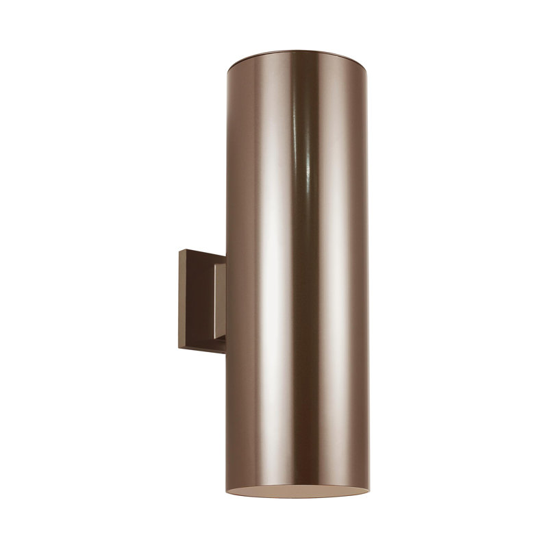 Applique murale d'extérieur à 2 ampoules Dylan, H 18,25 po x l 6 po x P 6 po, Bronze, Non