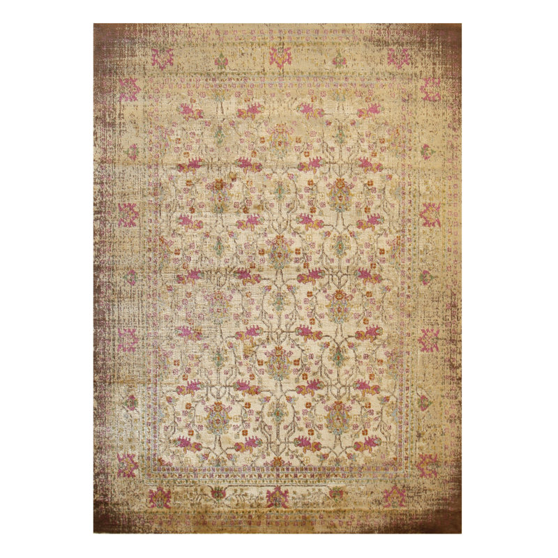 Tapis ivoire en polypropylène Capella, Rectangle 4 pi 3 po x 5 pi 11 po