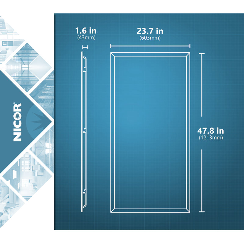 TGL Dimmable Rectangle Troffer Ceiling Light, 4000K