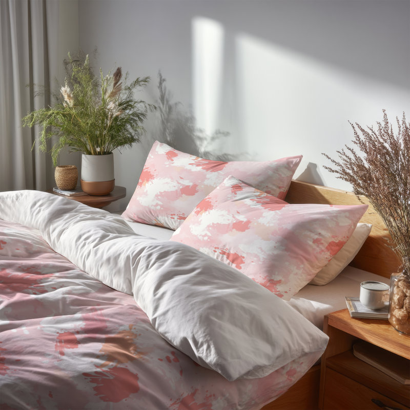Ensemble de literie pour adolescent 3 pièces Abstract - Ensemble de housse de couette et coussin Airy