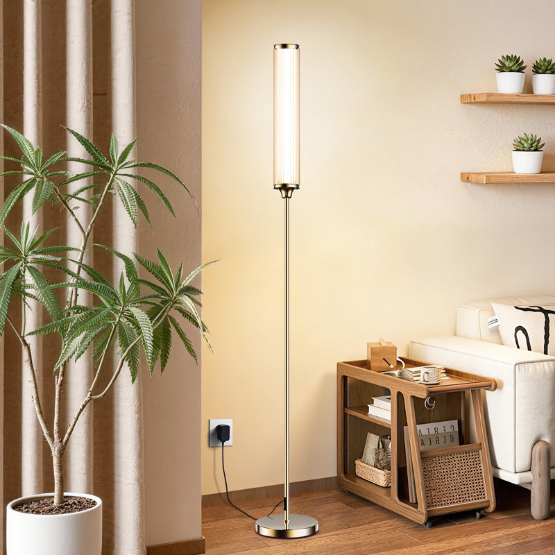 Lampe de plancher 69 po Smart RVB changeant de couleur avec l'application Music Sync et le coin de la télécommande pour le salon
