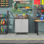Armoire de rangement en métal robuste avec roulettes - Armoire de rangement pour outils robuste et durable