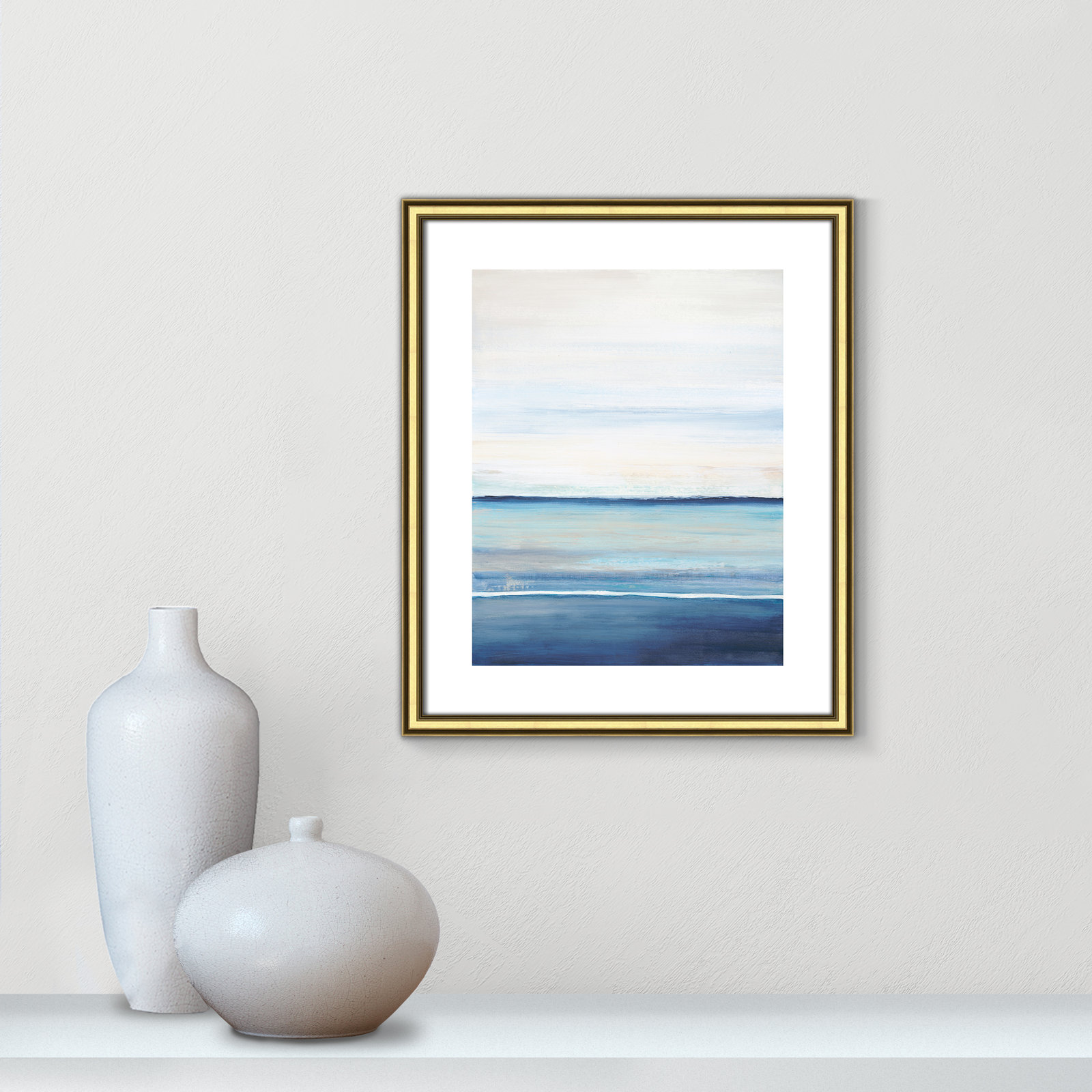 Distant Whispers by Filippo Ioco - Painting Print, Gold Framed Paper, 19" H x 16" W x 0.88" D