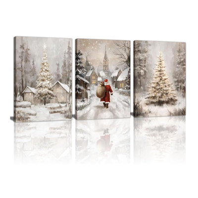 3 Piece Wrapped Canvas Wall Art
