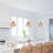 1-Light Natural Rattan Bell Island Mini Pendant Light