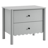 Emmeline Scalloped 2-Drawer Nightstand