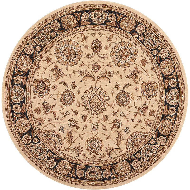 Deguzman Wool Oriental Indoor Rug, Round 6'