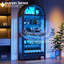5-Tier Arched Display Cabinet with Glass Doors and RGB Lights for Trophy, Collectibles-1265179078