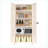 Cabinets 71'' Metal Storage Cabinet with 2 Doors, Lock &amp; Adjustable Shelves | Beige | Bedroom | Scandinavian