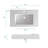 Integrated solid surface basin WITHOUT drain and faucet, glossy white color(only basin!!)