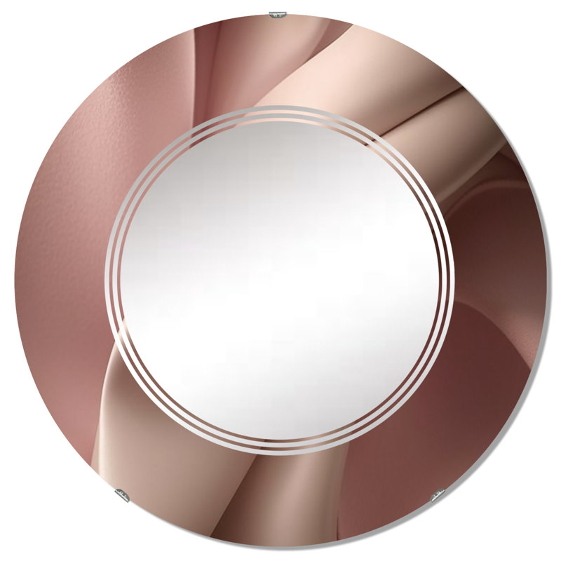 Ameno - Miroir mural moderne rond, 32 po x 32 po