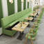 Banc de rangement rembourré en similicuir Cafe