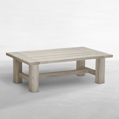 Croquet Teak Rectangular Coffee Table - Oyster