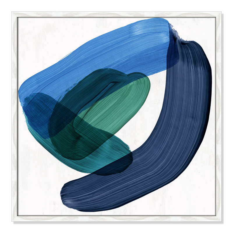 Smooth Bend II - peinture encadrée, H 27,5 po x l 27,5 po x P 0,75 po, Blanc