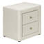 Table de chevet, table de chevet, bout, côté, lampe, tiroir de rangement, chambre à coucher, revêtement, aspect lin beige, transitionnel-836987076
