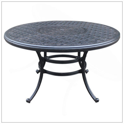 Round Dining Table, Dark Lava Bronze