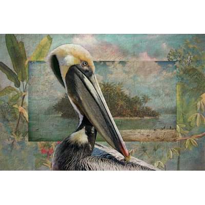 Pelican Paradise II - Wrapped Canvas Painting