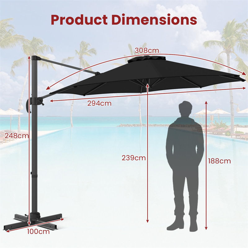294cm Cantilever Parasol