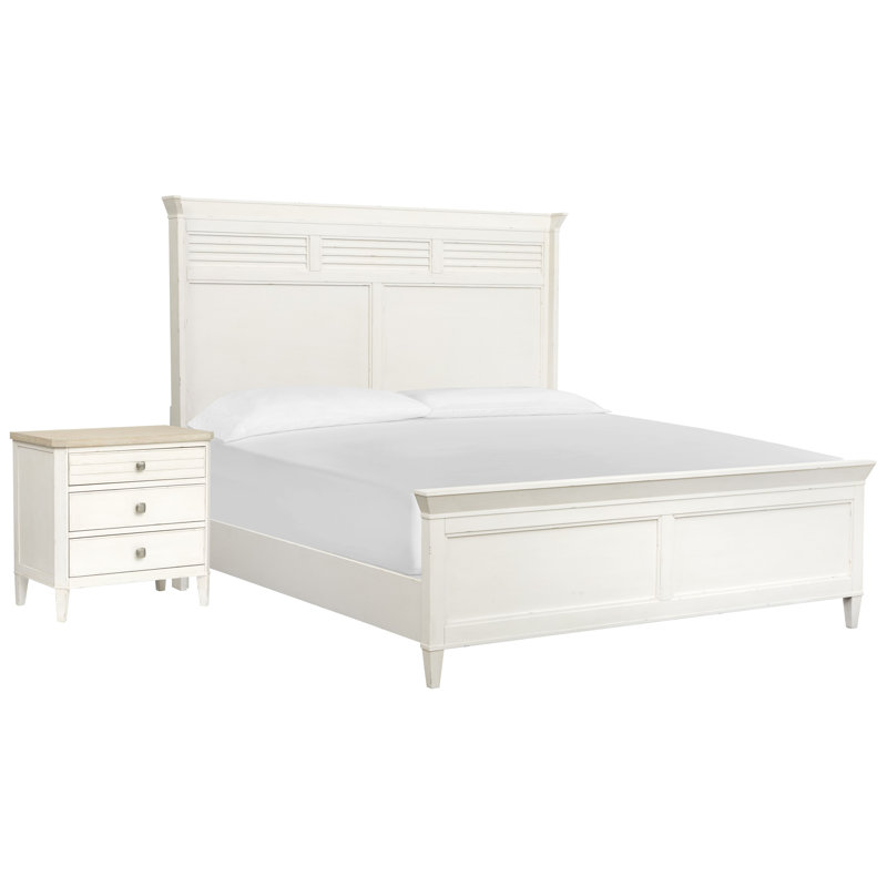 Très grand lit à panneau Giordano, 2 Pcs: Bed, Nightstand, Très grand