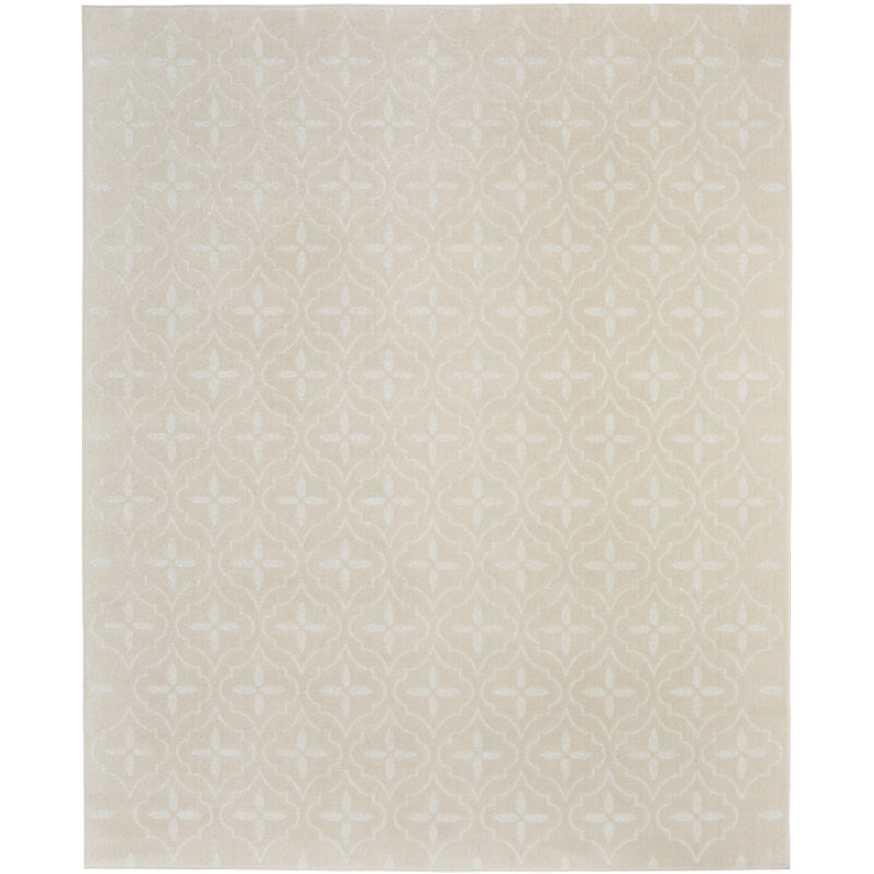 Tapis intérieur / extérieur ivoire / beige Nourison Essentials, Rectangle 5 pi x 7 pi