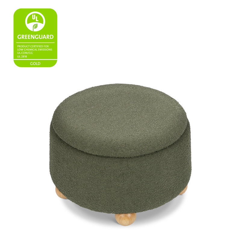Tuffet Ottoman, Olive Boucle