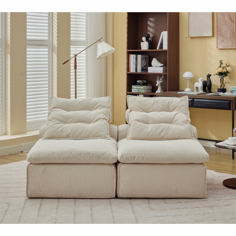 Versatile Modular Sofa with DIY Options and Comfort Features for Any Living Space, Beige