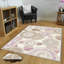 Tapis mauve / doré en polyester à pois Suellen-2138641283