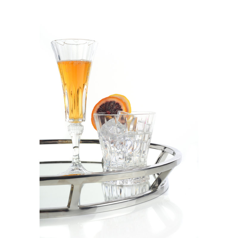 Coward Mirrored Serving Tray, 2" H x 20.5" W x 20.5" D