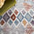 Evangelyn Geometric Blue Rust/Ivory Area Rug-47423050