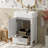 Modern Bathroom Vanity with Ceramic Sink-613679282