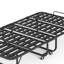 Lit pliant de 75 po x 46 po de large avec mousse à mémoire de forme de 5 po, structure en acier de 450 lb, grand et facile à transporter et à ranger pour les personnes de grande taille, matelas en mousse, robuste, pour installation rapide