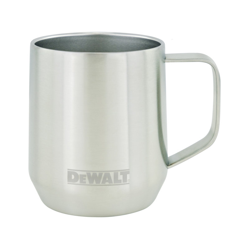 14 Oz Stainless Steel Coffee Mug, Silver, Silver