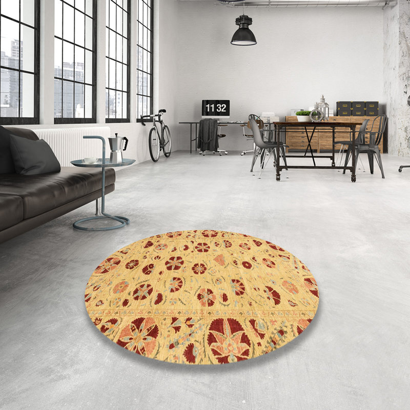 Abstract Indoor Rug, Round 6'